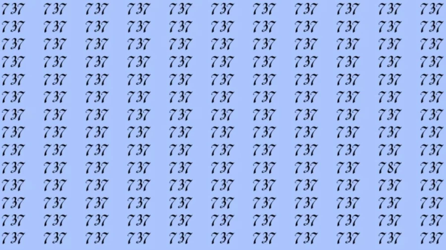 Optical Illusion: If you have sharp eyes find 787 among 737 in 6 Seconds?