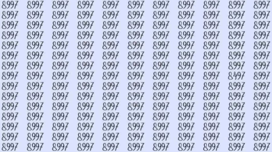 Optical Illusion: If you have sharp eyes find 8497 among 8997 in 8 Seconds?