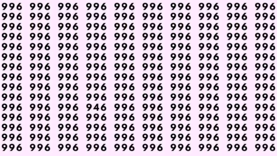 Optical Illusion: If you have sharp eyes find 946 among 996 in 9 Seconds?