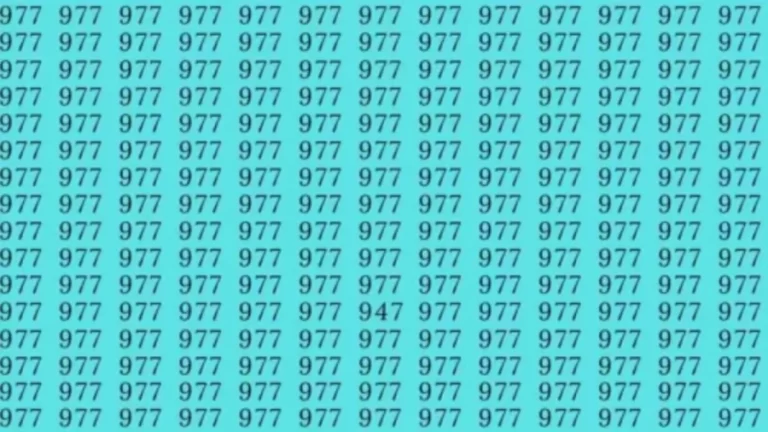 Optical Illusion: If you have sharp eyes find 947 among 977 in 15 Seconds?