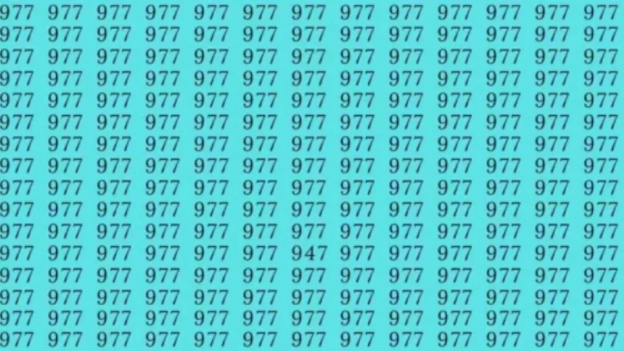 Optical Illusion: If you have sharp eyes find 947 among 977 in 15 Seconds?