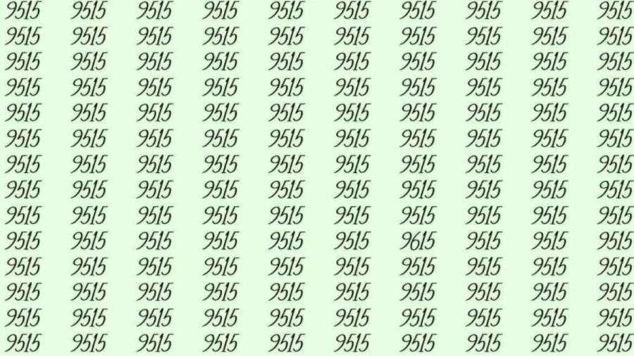 Optical Illusion: If you have sharp eyes find 9615 among 9515 in 10 Seconds?