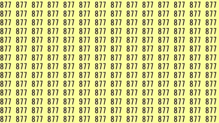 Optical Illusion: If you have sharp eyes find 977 among 877 in 10 Seconds?