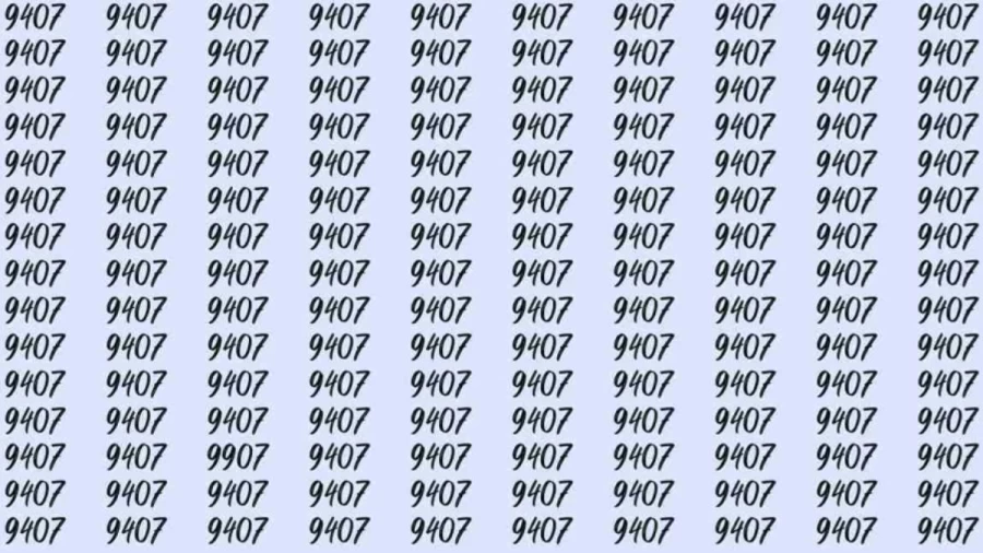 Optical Illusion: If you have sharp eyes find 9907 among 9407 in 10 Seconds?