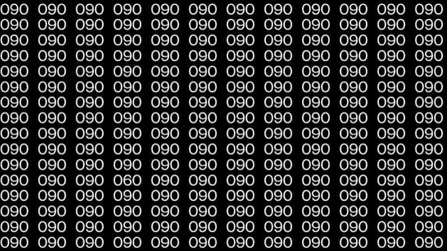 Optical Illusion Skill Test: If you have hawk eyes find 060 among 090 in 7 Seconds?