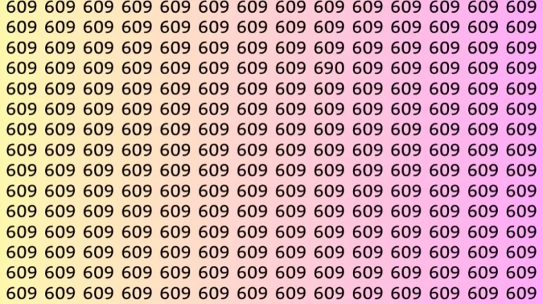 Optical Illusion Test: Can you find the Number 690 among 609 in 10 Seconds?