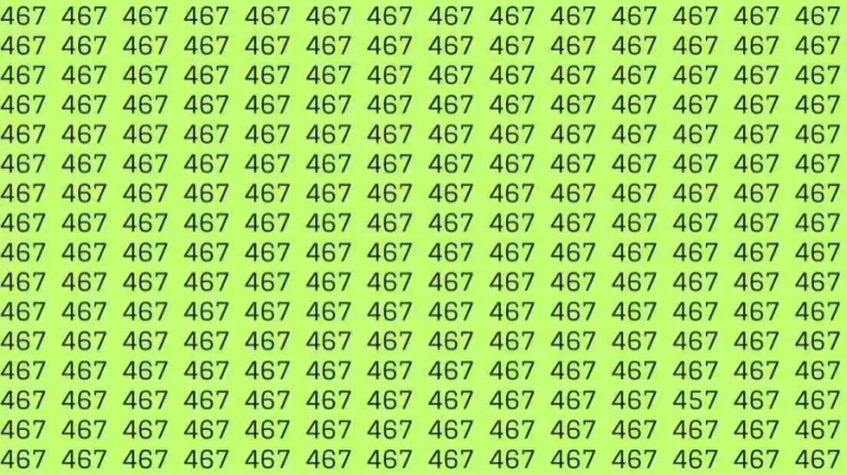 Optical Illusion Test: If you have hawk eyes find 457 among 467 in 12 Seconds?