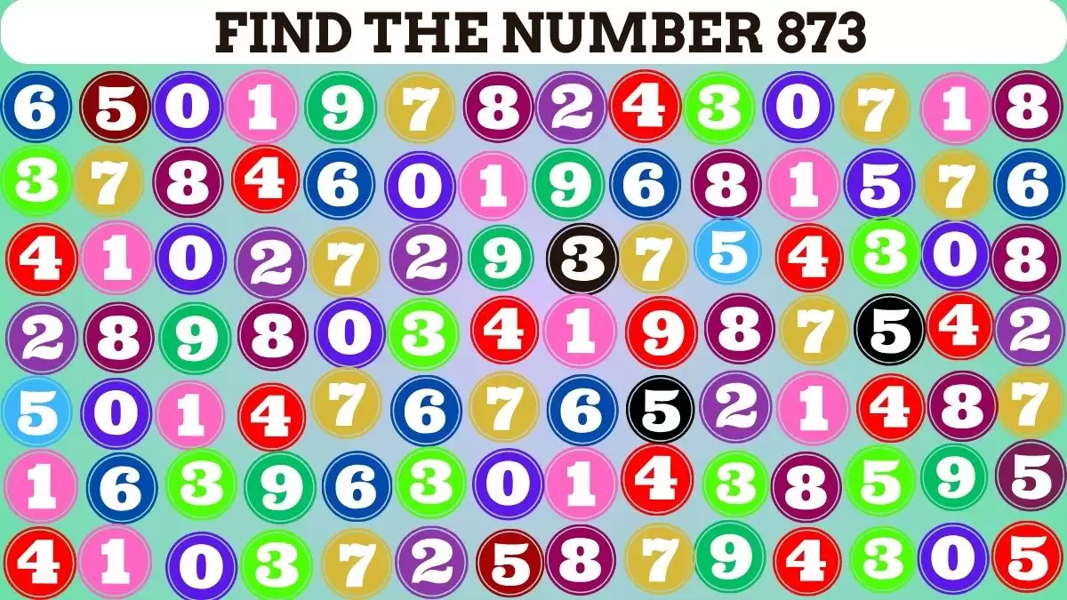 Optical Illusion Visual Test: Can you Find the Hidden number 873 in 12 Secs