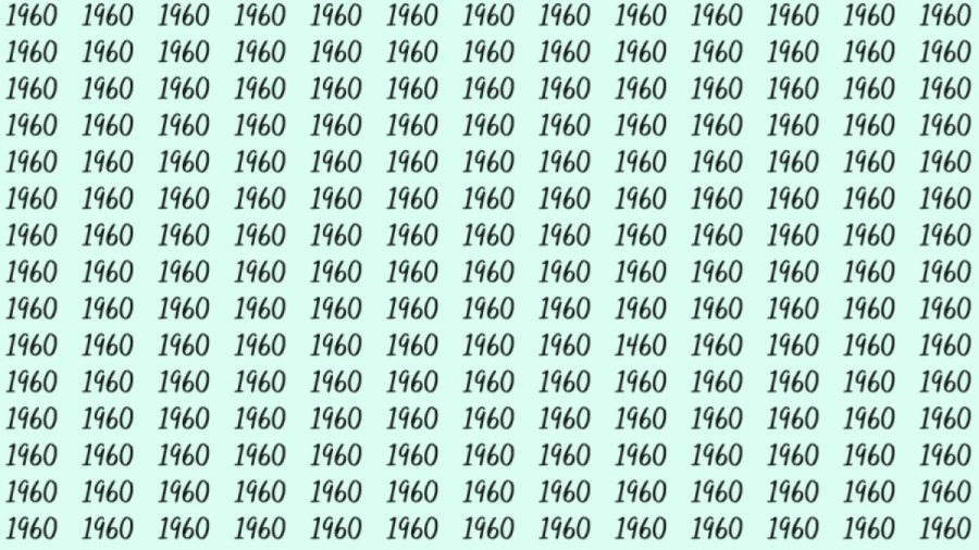 Optical Illusion: can you find 1460 among 1960 in 8 Seconds? Explanation and Solution to the Optical Illusion