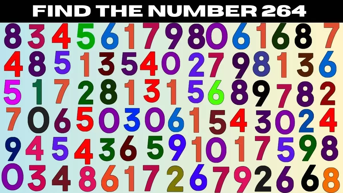 Puzzle for IQ Test: Only Detective Brains can Spot the Number 264 in 10 Secs