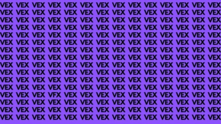 Optical Illusion: If you have Hawk Eyes find the Word VFX among VEX in 20 Secs