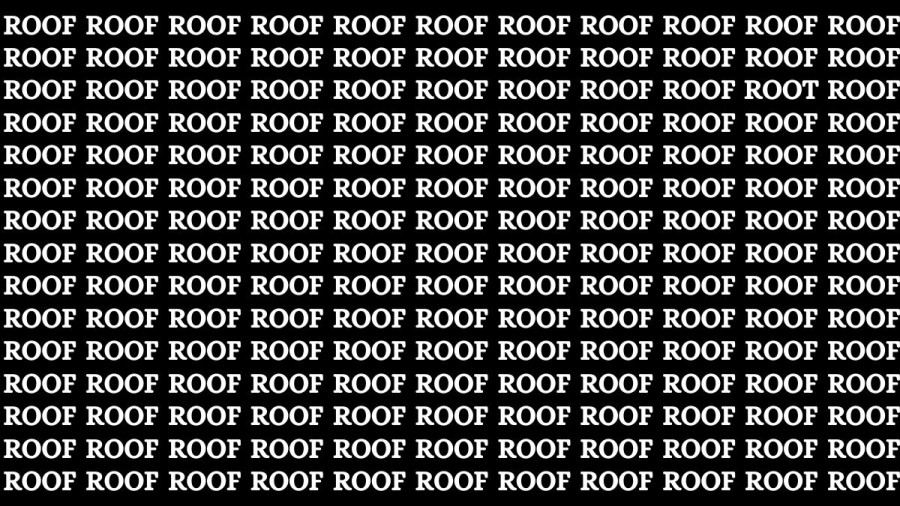 Observation Skills Test: If you have Keen Eyes Find the Word Root among Roof in 15 Secs