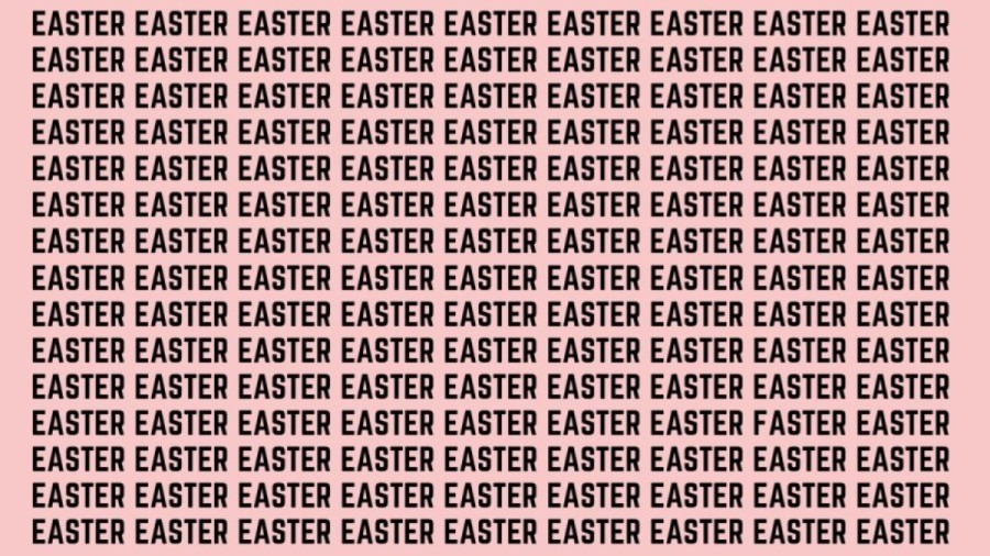 Optical Illusion Brain Test: If you have Eagle Eyes find the Word Faster among Easter in 20 Secs