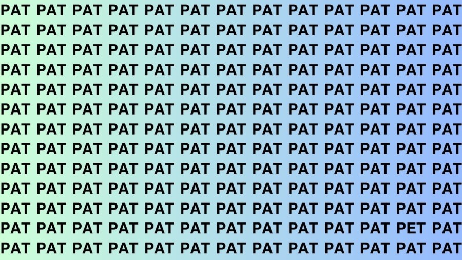 Brain Teaser: If you have Hawk Eyes Find the Word Pet in 18 Secs