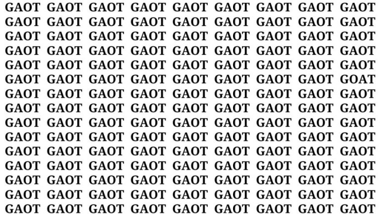 Brain Teaser: If you have Eagle Eyes Find the Word Goat In 18 Secs