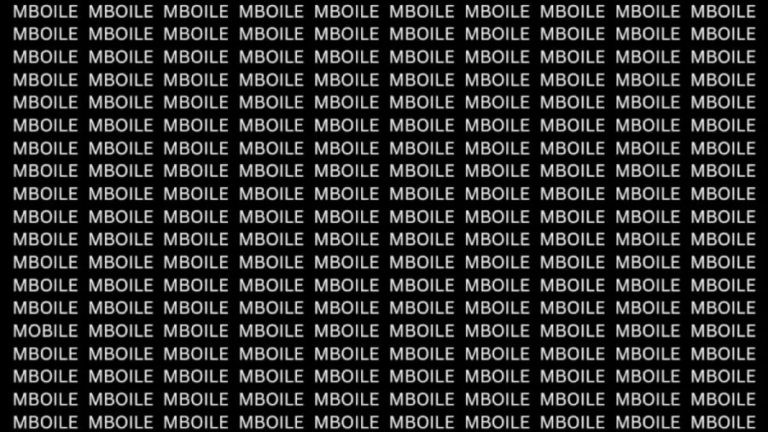 Optical Illusion: If you have Eagle Eyes find the Word Mobile in 15 Secs