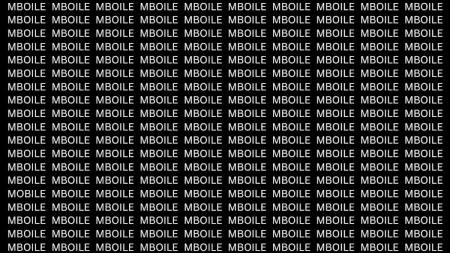 Optical Illusion: If you have Eagle Eyes find the Word Mobile in 15 Secs