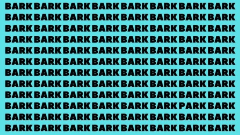 Optical Illusion Brain Test: If you have Sharp Eyes find the Word Park among Bark in 20 Secs