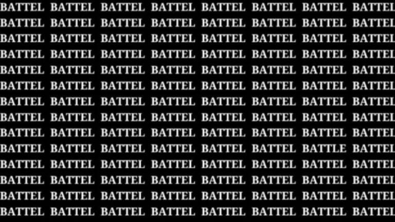 Optical Illusion: If you have Eagle Eyes find the Word Battle in 18 Secs