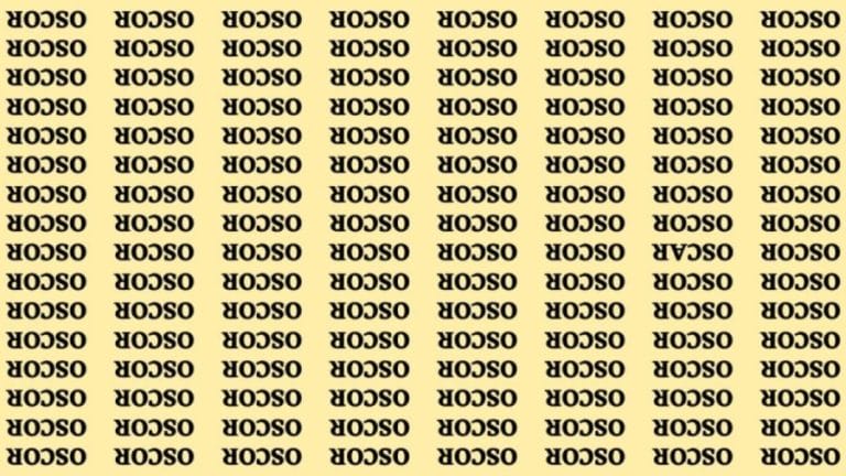 Brain Test: If you have Eagle Eyes Find the word Oscar in 15 Secs