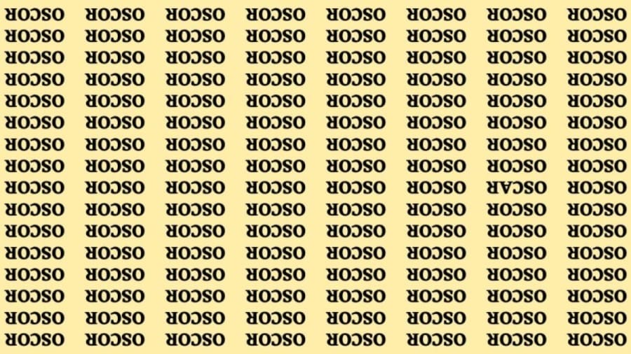 Brain Test: If you have Eagle Eyes Find the word Oscar in 15 Secs