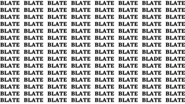 Brain Teaser: If you have Hawk Eyes find the word Blade in 15 secs