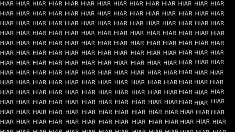 Optical Illusion: If you have Sharp Eyes find the Word Hair in 12 Secs