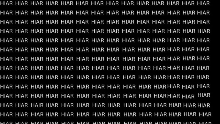 Optical Illusion: If you have Sharp Eyes find the Word Hair in 12 Secs