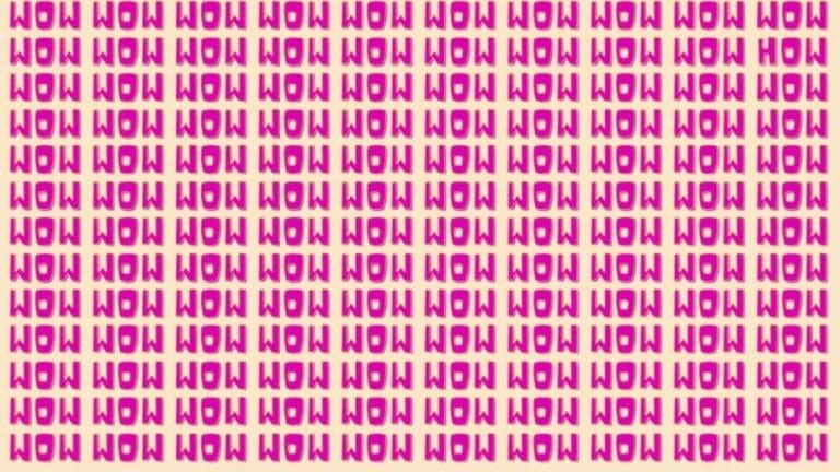 Optical Illusion: If you have Eagle Eyes Find the Word How among Wow in 17 Seconds