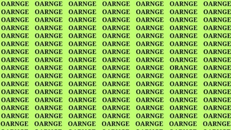 Brain Teaser: If you have Eagle Eyes Find the word Orange In 18 secs