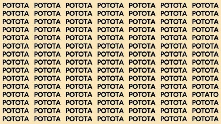 Brain Teaser: If you have Hawk Eyes find the word Potato in 13 secs