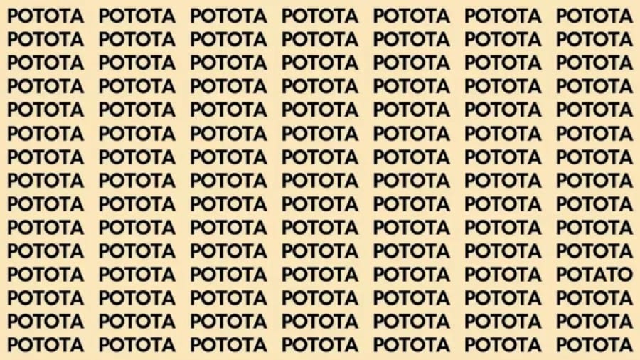 Brain Teaser: If you have Hawk Eyes find the word Potato in 13 secs