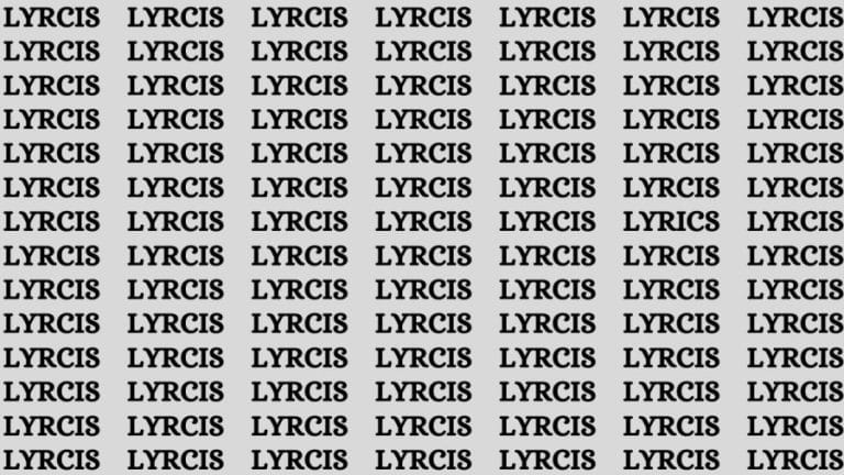 Brain Teaser: If you have Sharp Eyes Find the Word Lyrics in 15 Secs