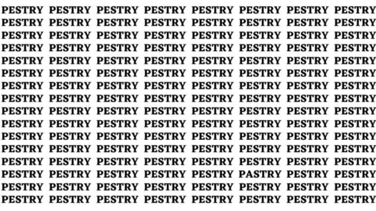 Brain Teaser: If you have Eagle Eyes Find the Word Pastry in 13 Secs