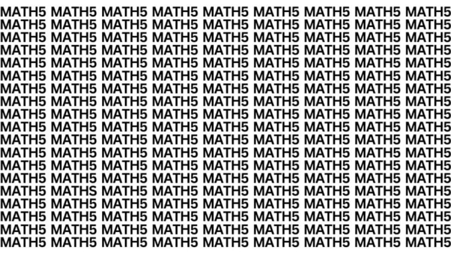 Brain Teaser: If you have Hawk Eyes find the word Maths in 15 secs