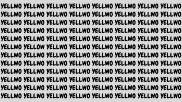 Optical Illusion: If you have Eagle Eyes find the Word Yellow in 10 Secs