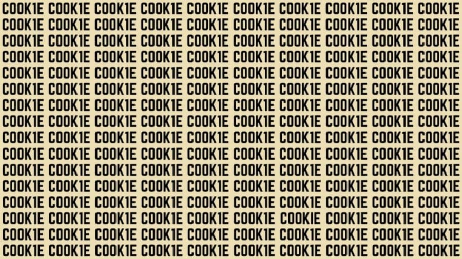 Brain Teaser: If you have Eagle Eyes find the word Cookies in 12 secs