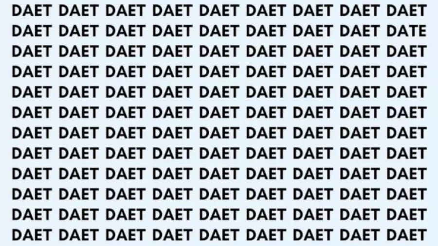 Brain Teaser: If you have Hawk Eyes find the word Date in 15 secs