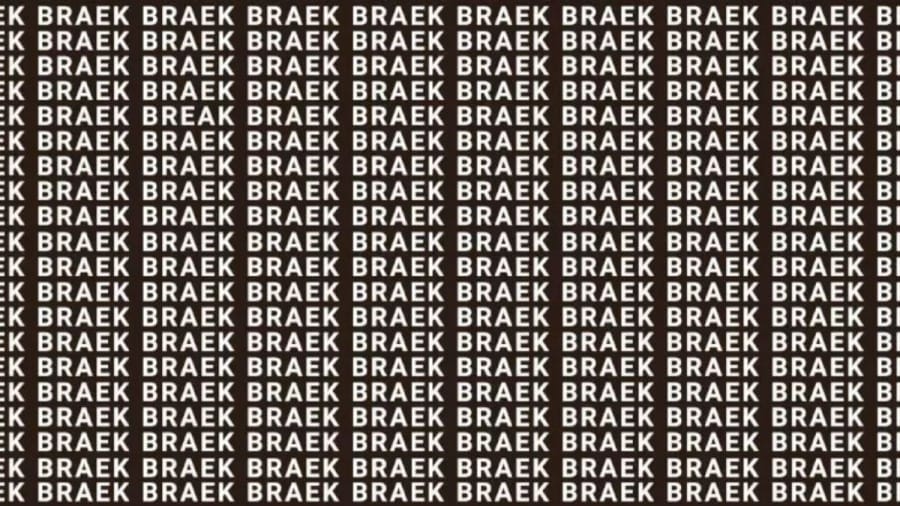 Brain Teaser: If you have Hawk Eyes find the word Break in 15 secs