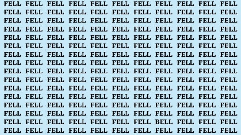 Optical Illusion Eye Test: If you have Hawk Eyes find the word Bell among Fell in 12 Secs