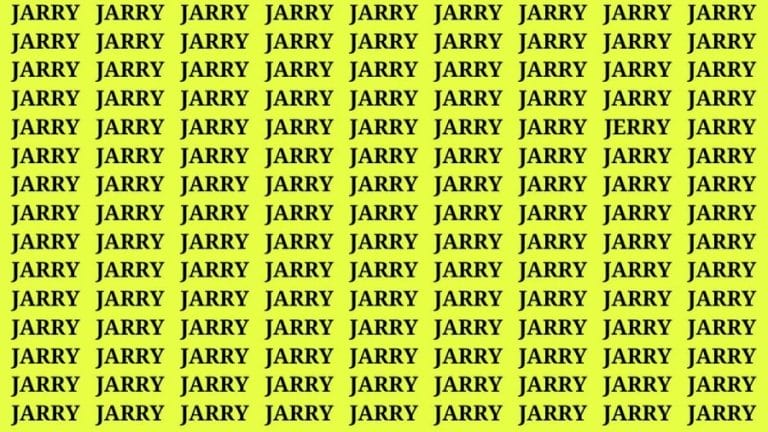 Brain Teaser: If you have Eagle Eyes find the word Jerry in 13 secs