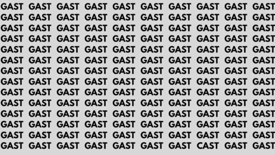 Brain Teaser: If you have Eagle Eyes find the word Cast In 13 secs