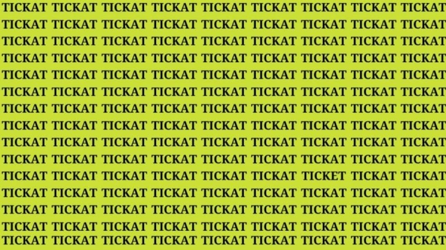 Brain Teaser: If You Have Hawk Eyes Find The Word Ticket In 13 Secs