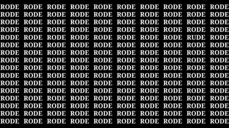 Brain Test: If You Have Eagle Eyes Find The Word Rude in 15 Secs