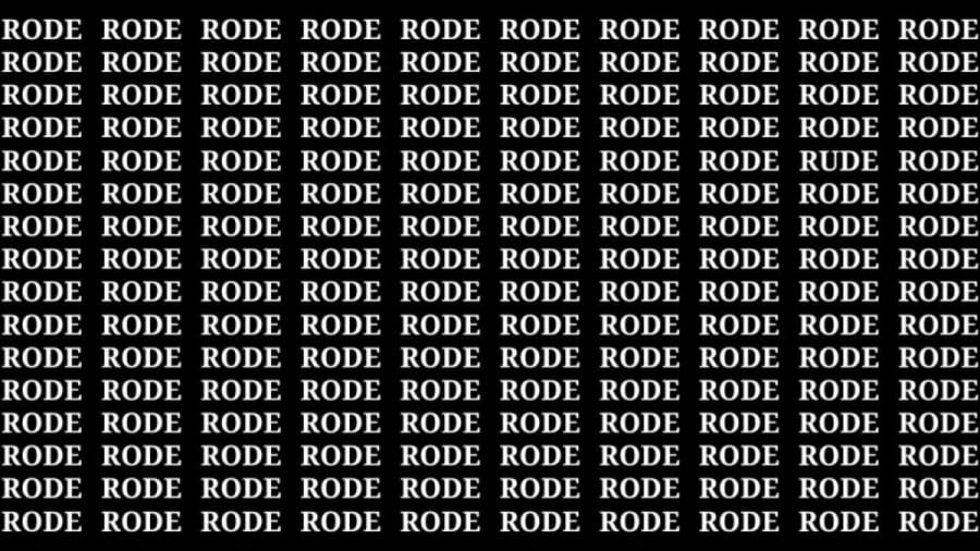 Brain Test: If You Have Eagle Eyes Find The Word Rude in 15 Secs