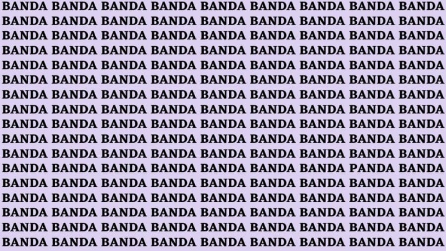 Brain Teaser: If You Have Hawk Eyes Find The Word Panda In 15 Secs