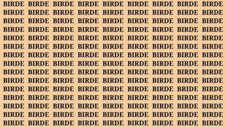 Brain Teaser: If You Have Eagle Eyes Find the Word Bride in 15 Secs