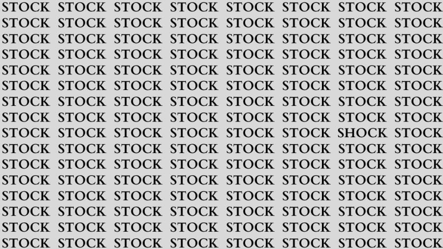 Brain Test: If You Have Eagle Eyes Find The Word Shock In 20 Secs