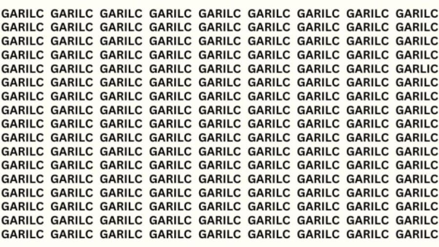 Optical Illusion: If you have eagle eyes find the Word Garlic in 15 Secs