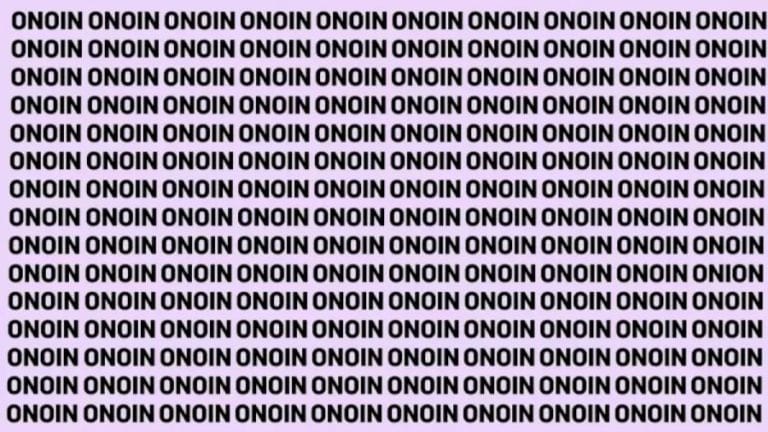 Brain Test: If You Have Eagle Eyes Find the Word Onion in 15 Secs